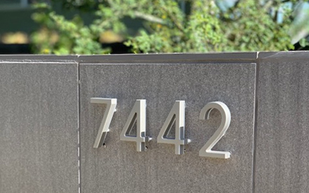 3" Backlit Outdoor LED House Numbers by Luxello LED Signage